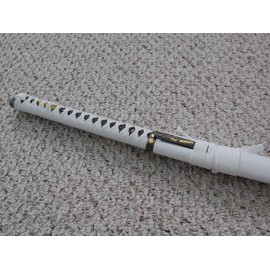 Tattva Tacticsl 41” Samurai Sword Katana White/gold Razor Sharp Battle Ready Stand Included XL