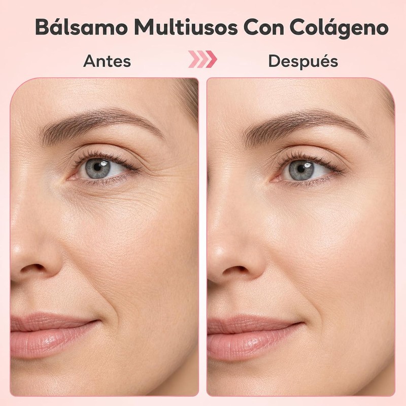 2Pzs Pink Collagen Volume Multi Balm Stick,Barra Hidratante Con Colágeno