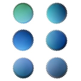 Gcardist 300-Count Standard Gradient Cupcake Liners Cupcake Cups 6 Design Blue Gradient Cupcake Papers Baking Cups Cupcake Wrappers (Standard Size)