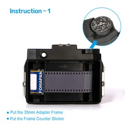 Holga 135 Film Adapter Kit for 120N 120GCFN 120CFN 120GFN 120GN 120FN 120GTLR 120TLR, Including a Frame Mask, a Camera Back and a Frame Counter Sticker