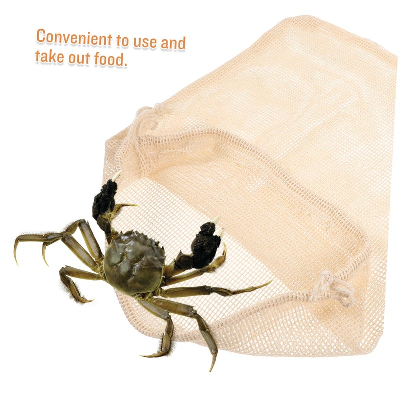 COLLBATH 4pcs Reusable Seafood Cooking Bags Thread Steam Bags for