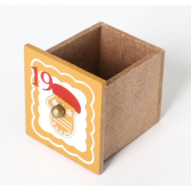 BRUBAKER Advent Calendar - Wooden Gingerbread House with 4 LED