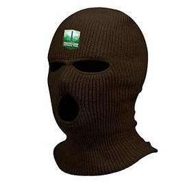 Isengard Ski Mask Embroidered National Park Three Hole Mask Graphic Balaclava (Brown)