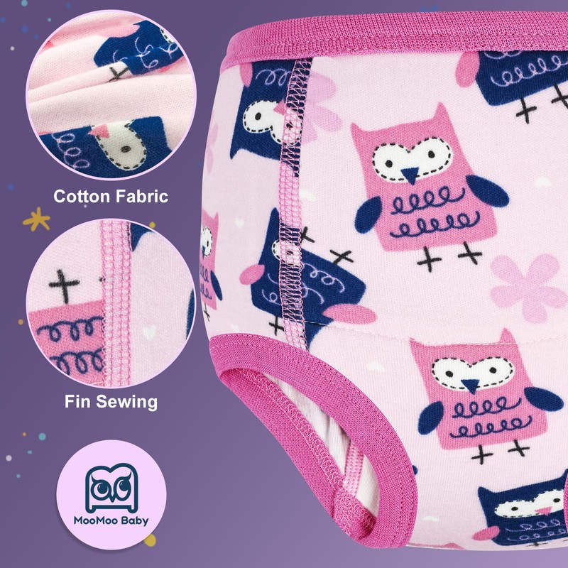 MooMoo Baby Potty Training Underwear Absorbent Toddler Training Pants for