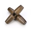Pack of 12 Toggle Buttons Dark Coffee Brown 40 mm Toggle 1 Hole) Oblong for Sewing Sewing Crafts Jacket Buttons Coat Buttons