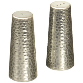Matte Silver Two Tone salt-and-pepper-mills, 3.2" Tall, Matte SilverTwo Tone