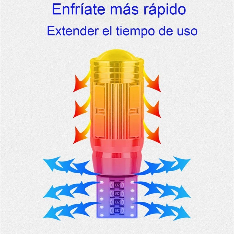 Par Faros Led T10 Lupa Canbus Pellizco Sin Señal Error