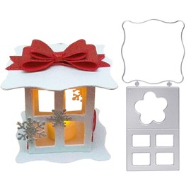 UFLF Cutting Dies Box Punch Lanterns Metal Embossing Stencils Cutting Dies for DIY Scrapbooking Cards Craft Gift Home Decoration