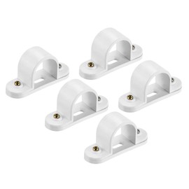 MECCANIXITY PVC Conduit Saddle Pipe Clip 25mm Securing for Conduit Hose with Base Pack of 10