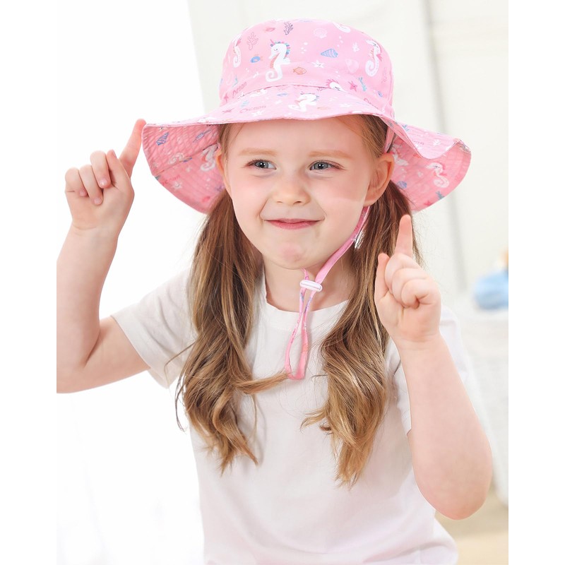 Adorel Baby Sun Hat with Drawstring Summer Fishing Hat Summer