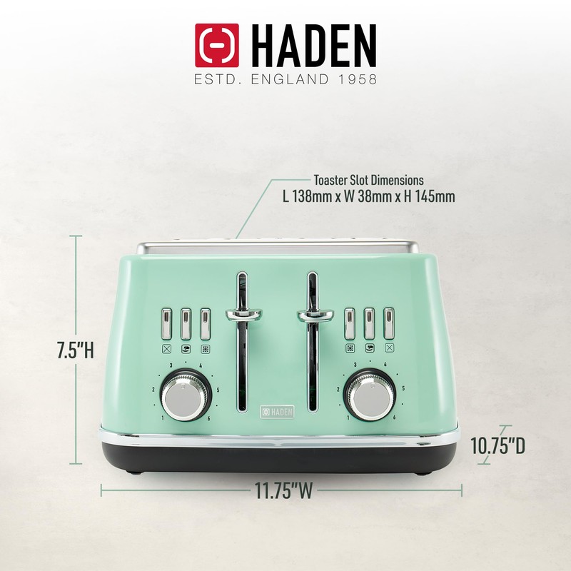Haden Cotswold 4 Slice Extra Wide Slot Toaster with Cool