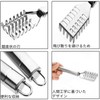 Meltryllis 魚の鱗リムーバー 豚のヘアクリップ (2 個セット) ステンレス鋼の魚の鱗のクリーニングツール 効率的な鱗の除去により、魚の骨と豚の毛を正確にトリミング キッチンに不可欠な調理ツール 魚のクリーニングツール 家庭やケータリング業界に最適