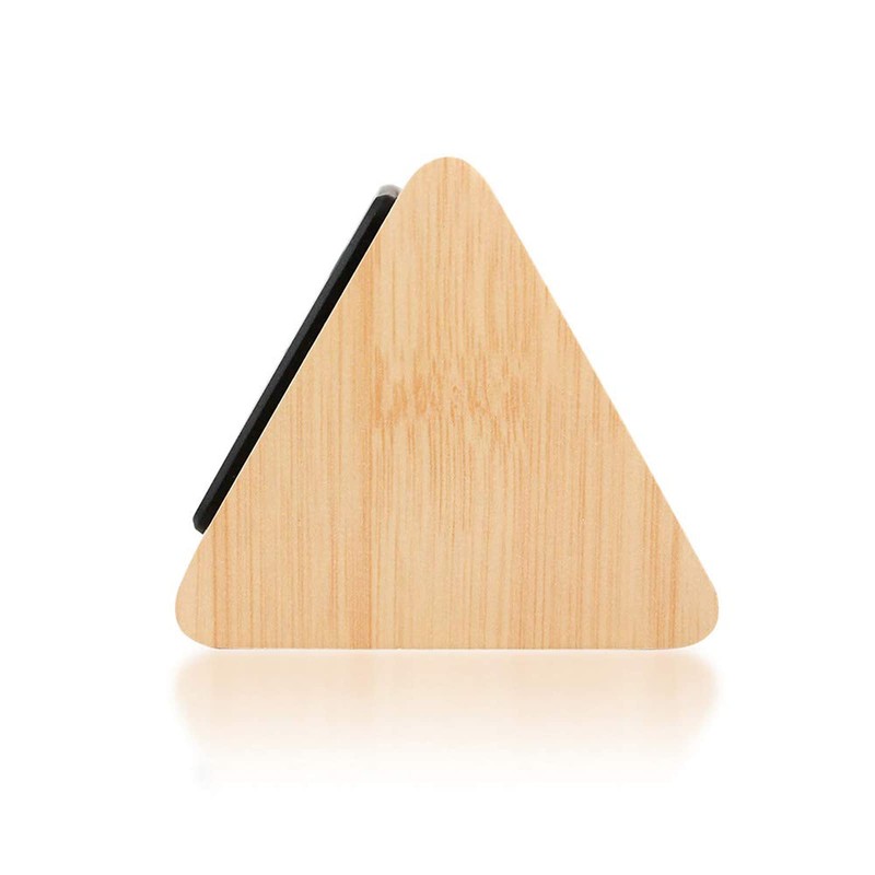 GEARONIC Digital Alarm Clock Wooden Alarm Clock Wood Modern Triangle