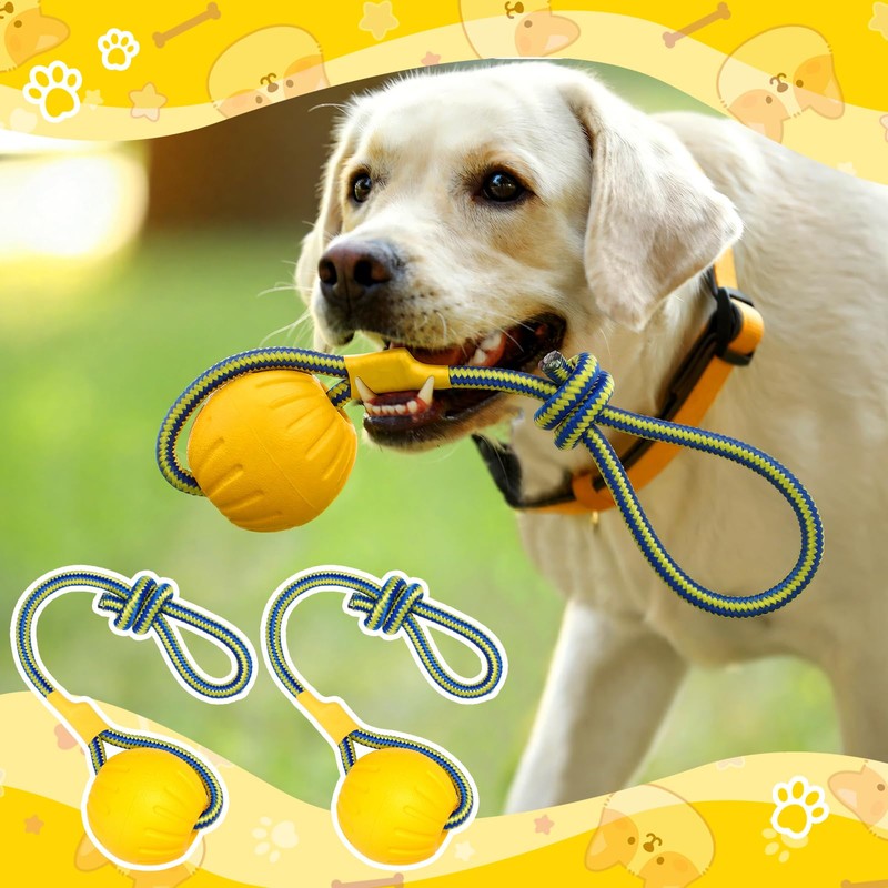 Hsei 2 Pcs Large 3.5inch Dog Toy Ball on a