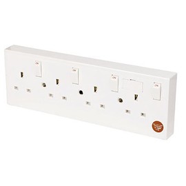 1 to 4 Gang Mains Socket Converter