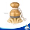 MR.SIGA Bamboo Palm Brush, Scrub Brush for Dish Pots Pans