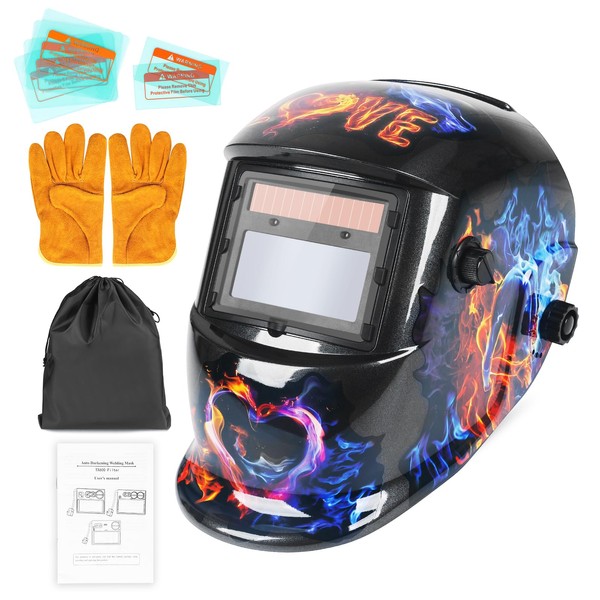 NDUUN Welding Auto Darkening Helmet True Color Hood with Adjustable