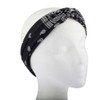 Lux Accessories Black Soft Bandana Print Knot Front Headband