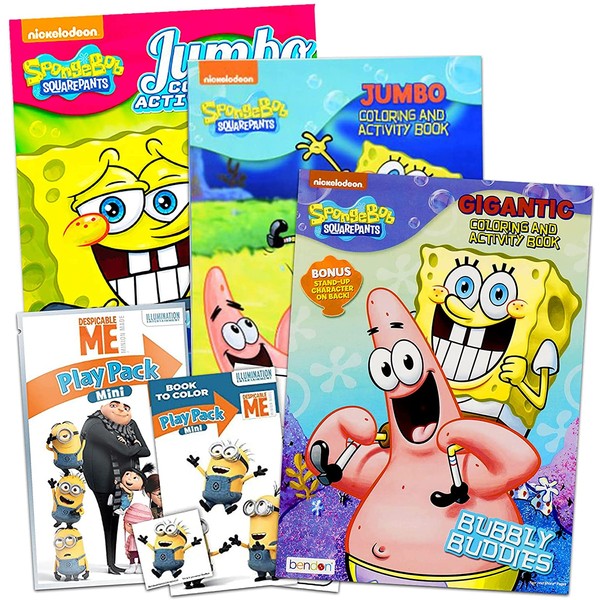 SpongeBob SquarePants Coloring and Activity Book Set with Stickers (3 Books and Play Pack)