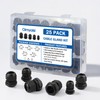 25 Pack Cable Gland Kit – IP68 Waterproof Nylon Cord