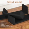 SRIWATANA Floating Shelves Wall Mounted, Solid Wood Wall Shelves, Black