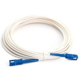 Fiber Optic Cable, Optical Line, Indoor Optical Wiring Cord, Optical Cable, SC Connector (White, 0.5m)