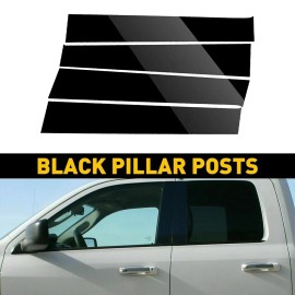 liangren 4pcs Pillar Posts Door Trim Cover For Dodge Ram 1500 2500 3500 2009-2018 Black