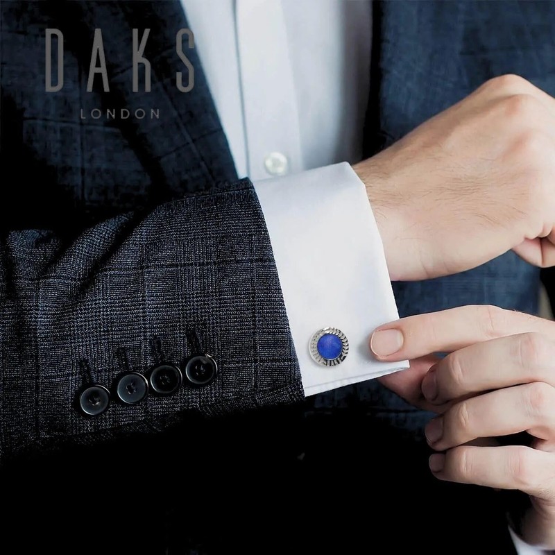 DAKS Ducks Round Lapis Lazuli Stone Cufflinks Cufflinks Cufflinks dc10121