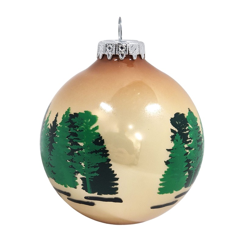 Bronners.com Bigfoot Crossing Glass Ornament