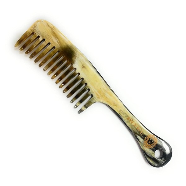 Premium Handmade 100% Oxhorn Anti-static Wide Tooth Detangling & Styling