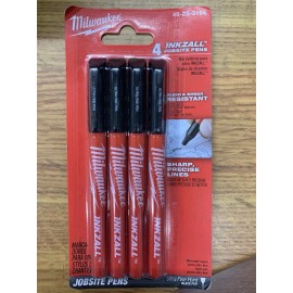 Milwaukee 48-22-3164 Black Ultra Fine Point Pens (4-Pack)