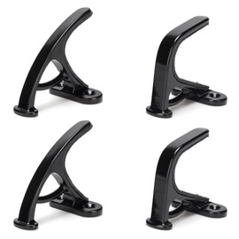 TRIPLE DEER Gun Rack Wall Mount Gun Storage with Felt, Gun Hooks Wall Mount Horizontal Heavy Duty Steel Gun Racks for Storing Shotguns Rifles Archery Bow, Black, 4 pack