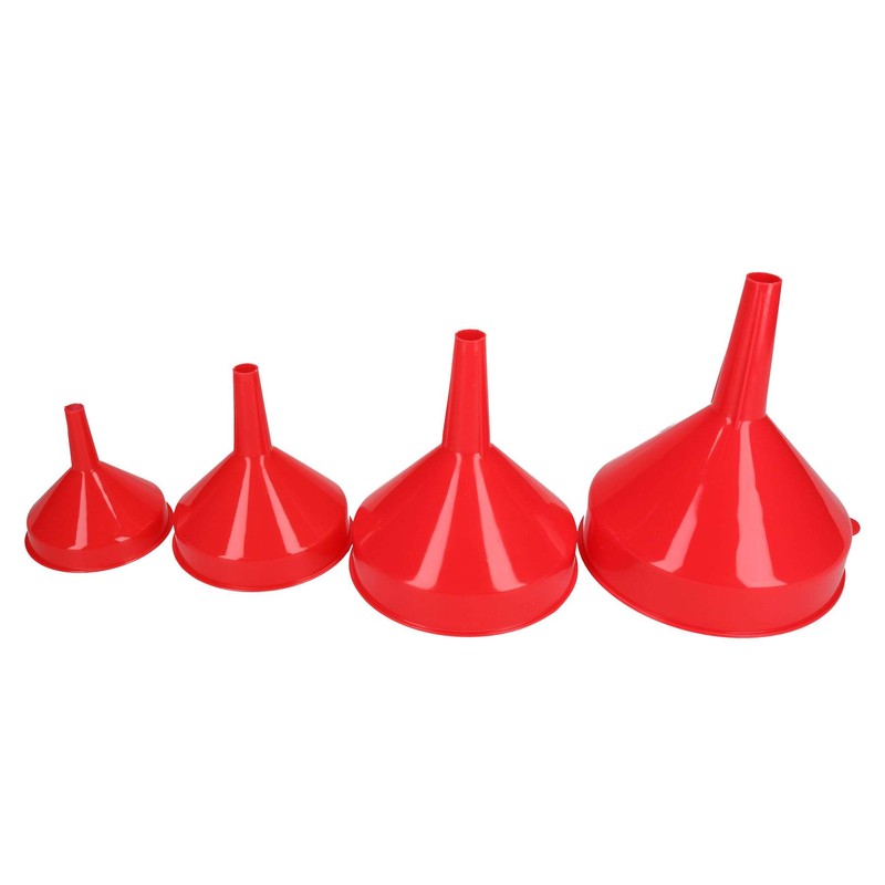 4pc Small Plastic Fuel Funnel Fixed Spouts Suitable for Petrol