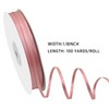 Yamkim 1/8 Inch 100 Yards Dusty Pink Satin Ribbon Double