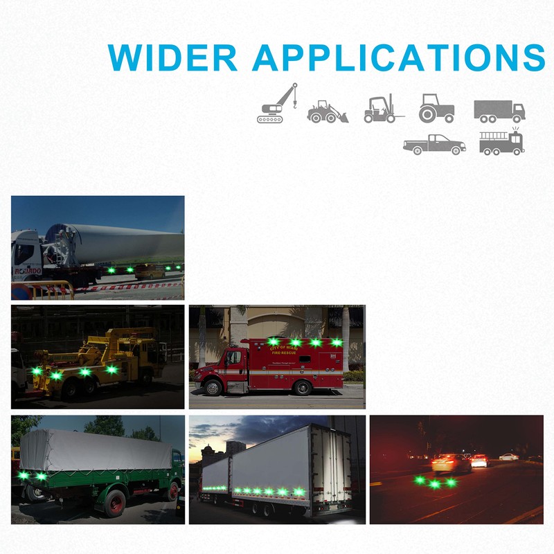Agrieyes 2Pcs Wireless Emergency Strobe Lights for Trucks,Vehicles, Rechargeable Led