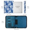 Leather Business Portfolio Organizer Padfolio Binder for Women with Zipper
