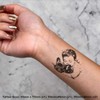 4 x 'Boy Sleeping with French Bulldog ' Temporary Tattoos