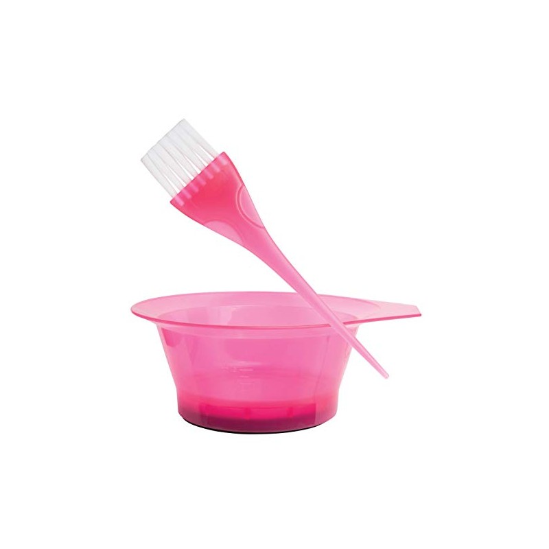 Diane Tint Bowl with Brush Set, Translucent Pink