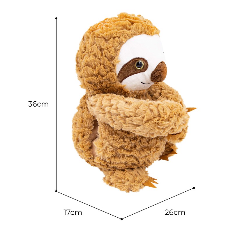 Global Gizmos Brown 46209 Plush Cuddly Toy Handwarmer Sloth