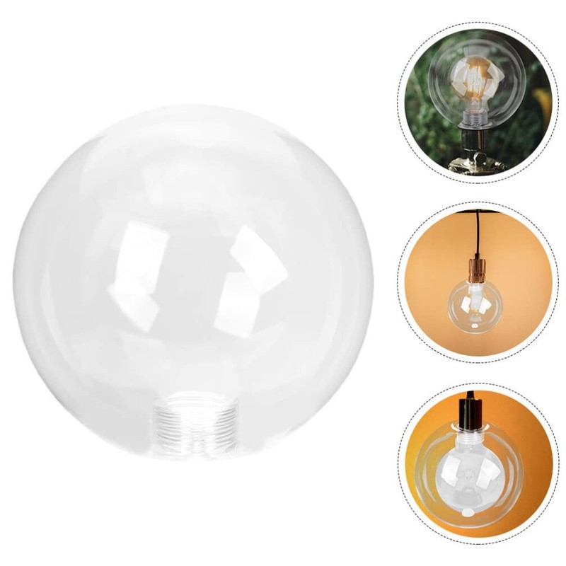 OSALADI Glass Lampshade Replacement 5.90 Inch Clear Globe Lamp Cover