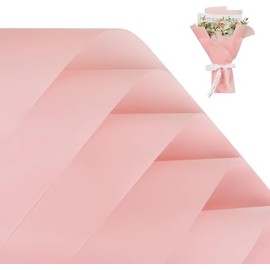 EMITAOHWF 20 Sheets Pink Flower Bouquet Wrapping Paper, Waterproof Korean Wrapping Paper for Flowers Bouquet, Florist Supplies Flower Paper Wrap for DIY Graduation/Wedding/Birthday/Christmas/Gift Rose