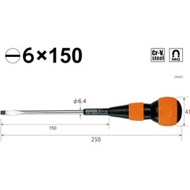 Vessel Ball Grip Screwdriver -6x150 220