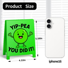Funny Office Decor Encourafment Office Desk Sign - Yip-Pea, You Did It Funny Desk Sign for Coworker Teammate Employee Boss Cubicle Decor for Birthday Christmas White Elephant Gift
