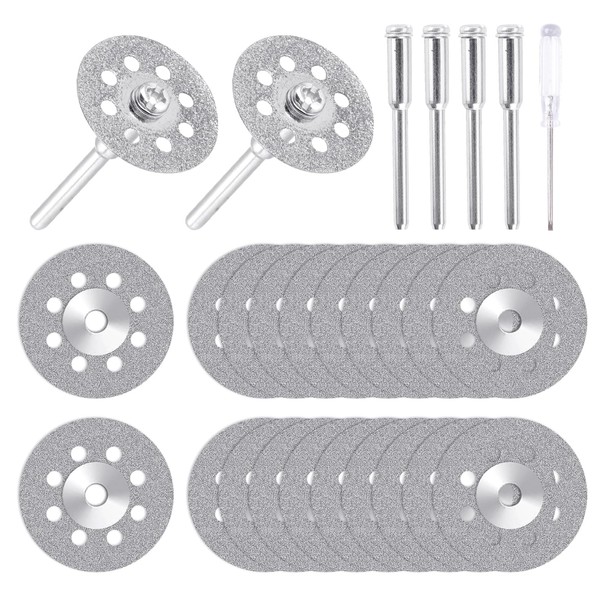 Pack of 20 Diamond Cutting Discs (Diameter) 22 mm, for