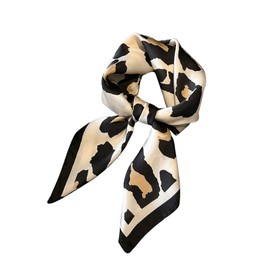 WDIRARA Women's Cute Patterned Head Scarf Square Hair Scarves Headscarf Bandana Leoprad Multicolor One-Size