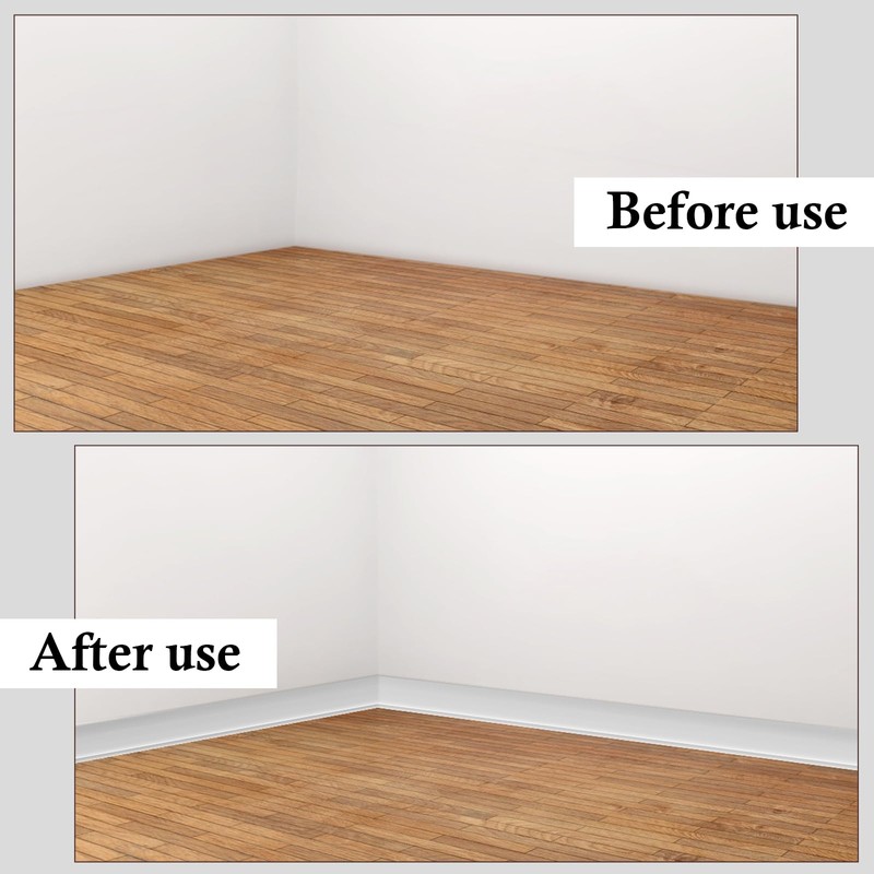 POPAKAN Flexible Baseboard Molding Trim 4" x 40 ft, Self-Adhesive