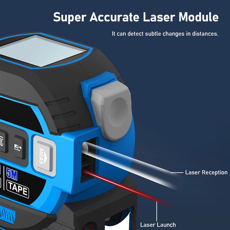 3-in-1 Laser Tape Measure Multifunctional Digital Display Cross Line Laser