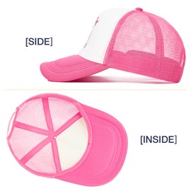 Vintage Trucker Hats Men Women Funny Cute Cowboys Trucker Hats Country Caps Adjustable Snapback Retro Trendy, Hot Pink, One Size