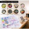 YUGOOD Large Clear Organizer Box,12 Grids Organizer Box with Removable
