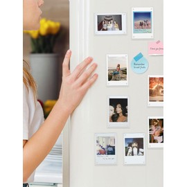 15PCS Marcos Acrilico Magnéticos de Acrílico, Mini Marcos Transparentes para Fotos Instantáneas, Marco Magnético Instax de 2.36 x 3.54 Pulgadas para Exhibir en El Refrigerador.